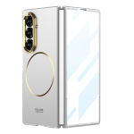 &Uuml;li&otilde;huke kuldne magnetiline telefoni&uuml;mbris Samsung Galaxy Z Fold 7 jaoks, kaamerakaitse ja karastatud klaasiga Fold7 Fold6 kate Galaxy Z Fold7 valge