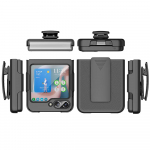 P&otilde;rutuskindel v&ouml;&ouml;klamber Kaitskate for Samsung Galaxy Z Flip3 Flip 3 Libisemisvastane telefoni&uuml;mbris for Galaxy Z Flip 5 must