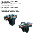 JS68 4 s&otilde;rmega mobiiltelefoni m&auml;ngukontroller Joystick L1R1 Tulistamisklahv Nupp P&auml;&auml;stik iPhone Android Esportsi tarvikutele with finger cots