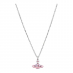 Vivienne Westwood V&auml;ike Kolmem&otilde;&otilde;tmeline Saturn Roosa S&otilde;rmus Palli Messingist Kaelakee Naiste H&otilde;bedane 6302039J-S306 h&otilde;be