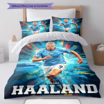 Haalandi m&auml;ngija Voodipesu Tekikomplekt Tekikate Padjap&uuml;&uuml;r Kodu Kaunistus S&uuml;nnip&auml;evakingitus (1 * tekikott + 2 * padjap&uuml;&uuml;ri, ilma s&uuml;damikuta) 135x200cm