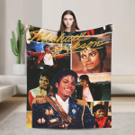 MJ Popikuningas Michael J-jackson Tekk Kvaliteetne Soe Pehme Visketekk S&uuml;gisene Reisimine Diivan Tool Naljakas Voodikate 100X150CM brown