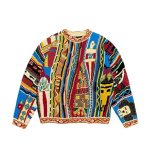 2026 Ameerika High Street Vintage Portree Prindiga Meeste Kevadine Trendikas L&otilde;tv Laisk &Uuml;mmarguse Kaelusega Kulunud Topp XL black