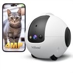 360&deg; p&ouml;&ouml;rlev lemmikloomarobot: 4MP &Uuml;litselge, Vandaalikindel, Kulumiskindel Nutikas Kassim&auml;nguasi ja Kodumonitor Model DH013 black
