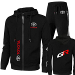 Toyota GAZOO Racing Spordir&otilde;ivad Kapuutsiga Dressipluusi Komplekt Vastupidavus Ralli Ratsutamis&uuml;likond Spordijakk ja Spordip&uuml;ksid Aktiivseks Kandmiseks CJ1 M black