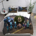 Trollijahijad Hooaeg 1 Tekikott Padjap&uuml;&uuml;r Voodipesukomplektid Voodikate Tekk 2/3 Osaline Komplekt Laste T&auml;iskasvanute Magamistoa Kaunistus 135x200cm gray