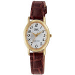 Citizen QQ Randmekell Analoog Veekindel Nahkrihm VZ89-104 Naiste Kuldne beige