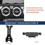 Autos mobiiltelefonihoidik Mercedes-Benz A-klassile A200 A180 W177 AMG A35 2019-2024 CLA C118 Traadita laadimisega telefonihoidik base and holder B