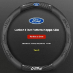 Ford Mondeo Focus Raptor Puma Edge Explorer Ecosport Ranger F150 Kuga Autole libisemisvastane s&uuml;sinikkiust nahast rooliratta kate black
