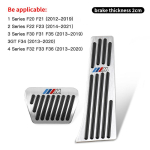 BMW M Power Pedaalikate Alumiiniumisulam Libisemisvastased Tarvikud BMW M E90 E60 F30 F10 E39 E36 F20 G30 G20 E87 E92 E91 jaoks / Kleebis white
