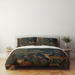 Vintage rebaste ja hirvedega tekikottide komplekt, &uuml;hekohaline, kaheinimese, t&auml;ism&otilde;&otilde;dus, kuninganna, kuningas, laste tekikott AU Single 140*210cm/55x83in 3pcs