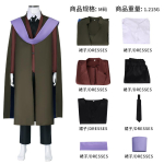 Harry Potter Professor Quirrelli Cosplay Kost&uuml;&uuml;m Halloweeni R&uuml;&uuml;de Komplekt Sirgete Juustega XXXL black