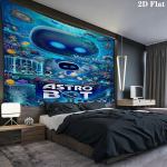 ASTRO BOT Kohandatava Nimega Seinakate Esteetiline Seinale Riputatav Tr&uuml;kitud Kangast Tekk Dekoratiivsed Katted Magamistoa Elutoa Kodu Dekooriks 180cm x 230cm