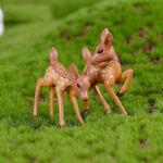 2 tk Garden Lovely Couple Deer Mini Craft Micro Landscape Bonsai kodukaunistus one size
