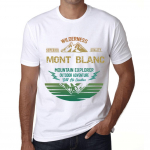 Meeste vintage t-s&auml;rk graafilise t-s&auml;rgiga Mountain Explorer Mont Valge XS valge