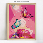 Teemantmaaling Loomade liblikas T&auml;isringi teemanttikandiga pilt 20X30CM