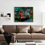 Teemantmaal  Scenic Boat  3D teemantmaal Rhinestone teemantmaal Tikand 20X30CM