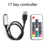 LED-riba 5 12 24 V V RGB USB IR RF kaugjuhtimispult USB LED-riba tuli 3 17 24 V&otilde;ti kaugjuhtimispult 17 key controller