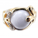 Bague Plaqu&eacute; Or 'Papillon Lumi&egrave;re' mauve 54 lilla