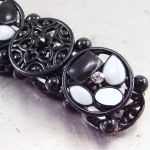 NOA [G5523] - Bracelet Cr&eacute;ateur 'Carmen' noir blanc must