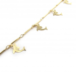 Les Tr&eacute;sors De Lily [M8853] - Cha&icirc;ne Cheville 'Dauphins' Dor&eacute; - 12x9 mm kuld