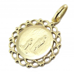 Altesse [P4399] - Pendentif Plaqu&eacute; Or 'Vierge Marie' dor&eacute; (apparition) - 20 mm kuld