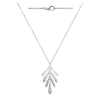 Les Tr&eacute;sors De Lily [Q4152] &ndash; h&otilde;bedane (roodiumiga kaetud) h&otilde;bedane kaelakee &bdquo;Cl&eacute;opatra&rdquo; &ndash; 30x15 mm (leht) h&otilde;be