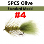 Bimoo 5tk Woolly Bugger Streamers Fly Messingpea Kummist Jalad Kalap&uuml;&uuml;gi K&auml;rbsed Haug Bass Vikerforelli P&uuml;&uuml;gilandid Punane Must #4