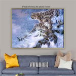 5D DIY Teemantmaali Loomad Teemanttikandid 5D Maali Teemantmosaiigist Ristpistes Leopard Rhinestones Ikoon 20X30CM