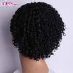 XINRAN ilusad l&uuml;hikesed lokkis juuksed t&auml;isparukad Ombre veinipunane s&uuml;nteetiline parukas naistele must