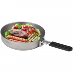 Lixada 1400 ml titaanist k&uuml;psetuspann &uuml;likerge kokkupandava k&auml;epidemega grillpann v&auml;lik&ouml;&ouml;gitarvete telkimisvarustusele 1400ml
