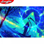 5D isetehtud teemantmaaling T&auml;is&uuml;mmargused mosaiikkaunistused koduse tikandi jaoks k&auml;sitsi valmistatud kingitus 20X30CM