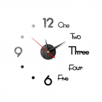 Moodsa disainiga kellakell suured seinakellad 3d isetegemine akr&uuml;&uuml;l peegelmehhanism kleebised kodu elutoa kaunistus kvartsn&otilde;el must