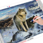 Teemantmaaling Hunt lumi t&auml;isnurkne puurimiskomplekt Teemantmaaling Loomade mosaiik N&auml;put&ouml;&ouml; K&auml;sit&ouml;&ouml; Kodukaunistus Full Round (20X30CM)