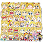 40/50/100 tk Uus Anime kleebis Sailor Moon Vesi J&auml;&auml; Kuu kleebised Mootorratta uisud kitarr Kohver PVC veekindlad kleebised m&auml;nguasjad 40pcs