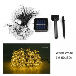 MALITAI 22.96FT 50 LED lillevalgustid p&auml;ikeseenergiaga j&otilde;ulude LED-stringvalgustid koduse pulmapeo jaoks Haldja p&auml;ikesevalgustid v&auml;liaia aiavalgustid 22.96FT soe valge v&auml;rv