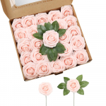 25tk 8cm PE vaht kunstlik roosililled v&otilde;ltslillede pulmakaunistus DIY scrapbooking k&auml;sit&ouml;&ouml; kodukaunistus valge