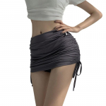 Seksikas k&otilde;rge v&ouml;&ouml;kohaga pingutusn&ouml;&ouml;r elastne l&uuml;hike seelik naiste suvine v&otilde;lts kaheosaline mini l&uuml;hike seelik L must