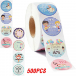 100&ndash;500 tk Mustriga religioossed kleebised, sildid, kristlikud piiblisalmid, kleebised, v&auml;ljal&otilde;igete raamatud lastele Kooli kirjatarvete kleebis QY556-500pcs