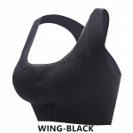 Flarixa Plus Size Push up Lateks rinnahoidja korrigeerimine k&uuml;&uuml;rakas, n&auml;htamatu &otilde;mblusteta, teraseta naiste aluspesu eesmine pannal M must