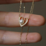 ANENJERY tsirkoonp&auml;rli armastusega s&uuml;dameripats kaelakee, naiste klassikaline kettkaelakee hulgim&uuml;&uuml;k