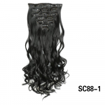 MERISIHAIR naiste moe pikad sirged juuksepikendused 16 klambrit 7 tk Juuste s&uuml;nteetilisest kiust sirge laineline pikendus 24inches