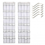 2 tk 24 suurt v&otilde;rgust taskut hoiukott ukse taga jalatsihoidja ukse kohal Kingariiuli king 2PCS valge