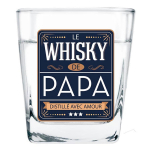 Les Tr&eacute;sors De Lily [A2085] &ndash; 'Le Whisky de Papa' sinine viskiklaas &ndash; 85x55 mm sinine