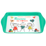 Les Tr&eacute;sors De Lily [A2545] - V&auml;ike melamiinist kandik  Maailma parim lapsehoidja  mitmev&auml;rviline roheline - 21x14 cm roheline