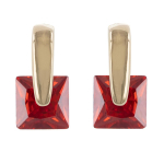 Les Tr&eacute;sors De Lily [R4768] - kuldsed punased  Crystal  kullatud k&otilde;rvar&otilde;ngad - 10x5 mm punane