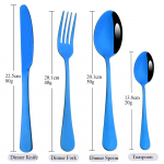 Sinine h&otilde;ben&otilde;ude komplekt K&ouml;&ouml;gin&otilde;ude komplekt Western roostevabast terasest s&ouml;&ouml;giriistade komplekt &Otilde;htus&ouml;&ouml;gi nuga Kahvel Kohvlusikad T&auml;ielik s&ouml;&ouml;gin&otilde;ude komplekt 4pcs sinine