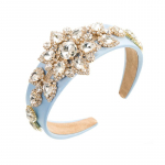 Naiste rasket&ouml;&ouml;stuse vintage juuksekaunistus barokkstiilis esmaklassiline kivist lilledega luksuslik laia servaga l&auml;ikiv peapael OneSize helesinine v&auml;rv