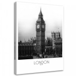 Feeby l&otilde;uenditr&uuml;kk, London &ndash; big ben 40x60 must/valge