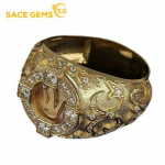 SACE GEMS Luksuslik vasesulamist tsirkoon pulmakihlus mehe s&otilde;rmus ehe kingitus 6 kuld